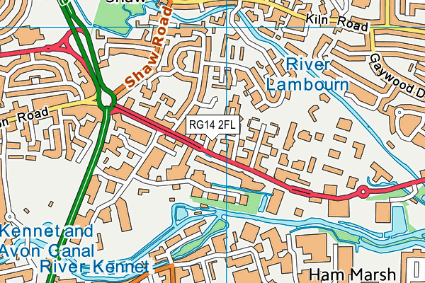 RG14 2FL map - OS VectorMap District (Ordnance Survey) RG14 2FL map - OS VectorMap District (Ordnance Survey)
