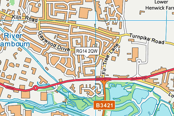 RG14 2QW map - OS VectorMap District (Ordnance Survey) RG14 2QW map - OS VectorMap District (Ordnance Survey)
