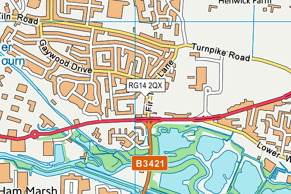 RG14 2QX map - OS VectorMap District (Ordnance Survey) RG14 2QX map - OS VectorMap District (Ordnance Survey)