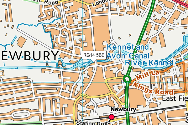 RG14 5BE map - OS VectorMap District (Ordnance Survey)