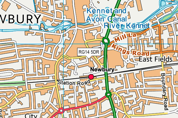 RG14 5DR map - OS VectorMap District (Ordnance Survey)