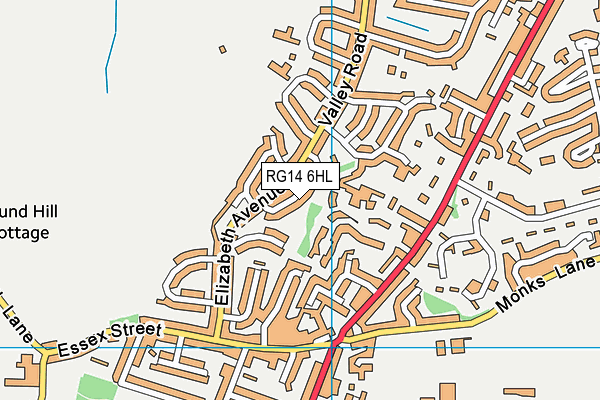 RG14 6HL map - OS VectorMap District (Ordnance Survey) RG14 6HL map - OS VectorMap District (Ordnance Survey)
