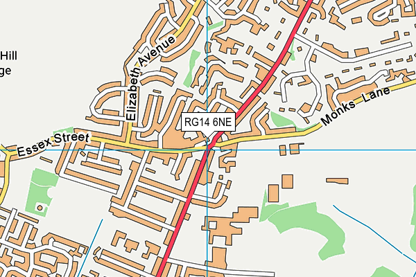 RG14 6NE map - OS VectorMap District (Ordnance Survey) RG14 6NE map - OS VectorMap District (Ordnance Survey)