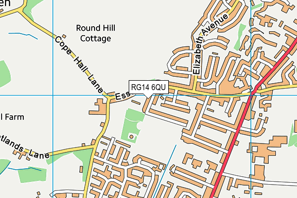 RG14 6QU map - OS VectorMap District (Ordnance Survey) RG14 6QU map - OS VectorMap District (Ordnance Survey)