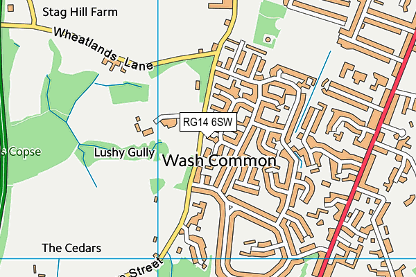RG14 6SW map - OS VectorMap District (Ordnance Survey) RG14 6SW map - OS VectorMap District (Ordnance Survey)