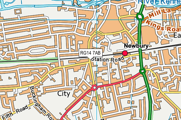 RG14 7AB map - OS VectorMap District (Ordnance Survey) RG14 7AB map - OS VectorMap District (Ordnance Survey)