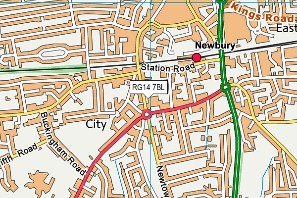 RG14 7BL map - OS VectorMap District (Ordnance Survey) RG14 7BL map - OS VectorMap District (Ordnance Survey)