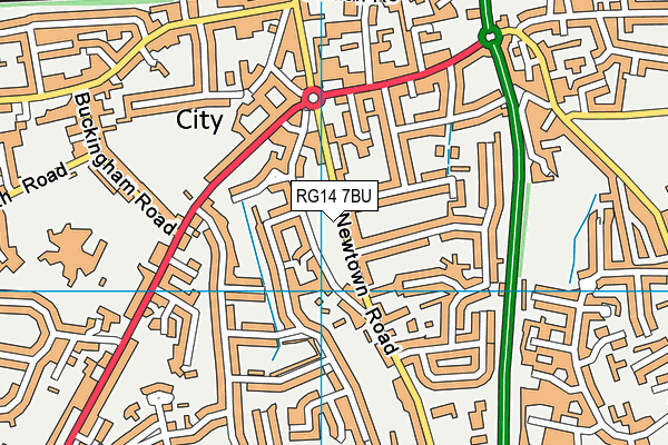 RG14 7BU map - OS VectorMap District (Ordnance Survey) RG14 7BU map - OS VectorMap District (Ordnance Survey)