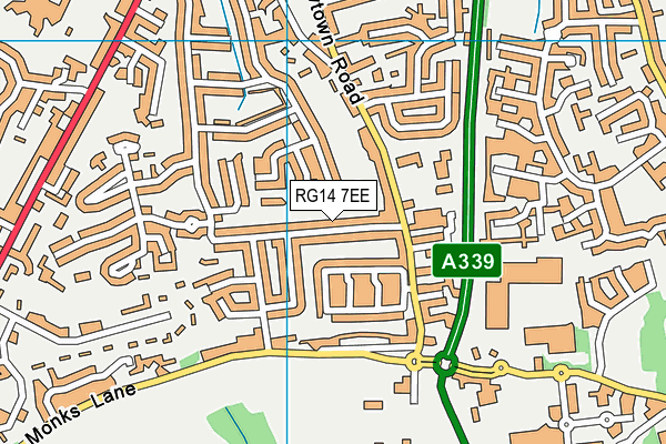 RG14 7EE map - OS VectorMap District (Ordnance Survey) RG14 7EE map - OS VectorMap District (Ordnance Survey)