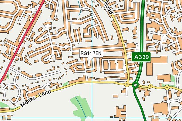 RG14 7EN map - OS VectorMap District (Ordnance Survey) RG14 7EN map - OS VectorMap District (Ordnance Survey)