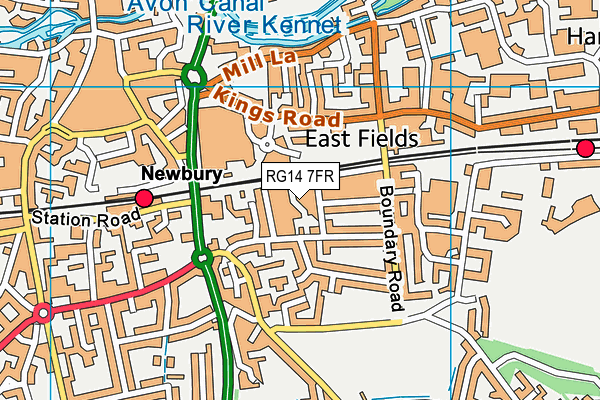 RG14 7FR map - OS VectorMap District (Ordnance Survey) RG14 7FR map - OS VectorMap District (Ordnance Survey)