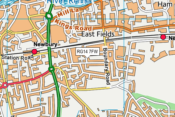 RG14 7FW map - OS VectorMap District (Ordnance Survey) RG14 7FW map - OS VectorMap District (Ordnance Survey)