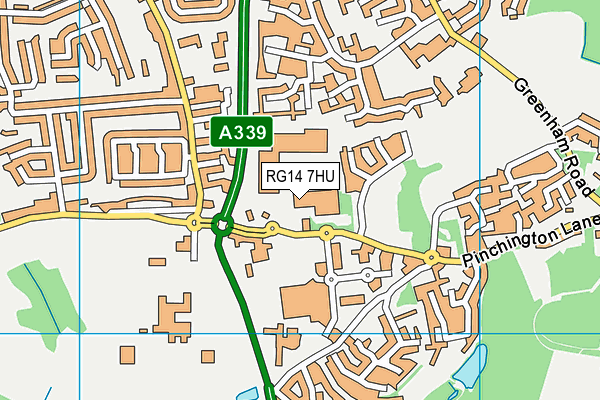RG14 7HU map - OS VectorMap District (Ordnance Survey) RG14 7HU map - OS VectorMap District (Ordnance Survey)