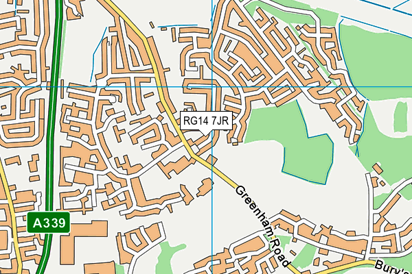 RG14 7JR map - OS VectorMap District (Ordnance Survey) RG14 7JR map - OS VectorMap District (Ordnance Survey)