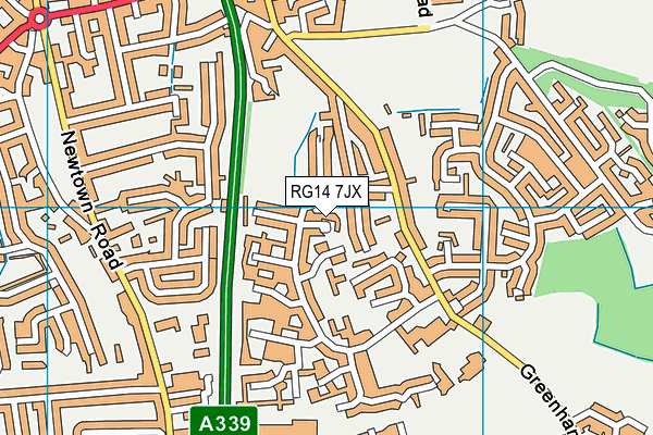 RG14 7JX map - OS VectorMap District (Ordnance Survey) RG14 7JX map - OS VectorMap District (Ordnance Survey)