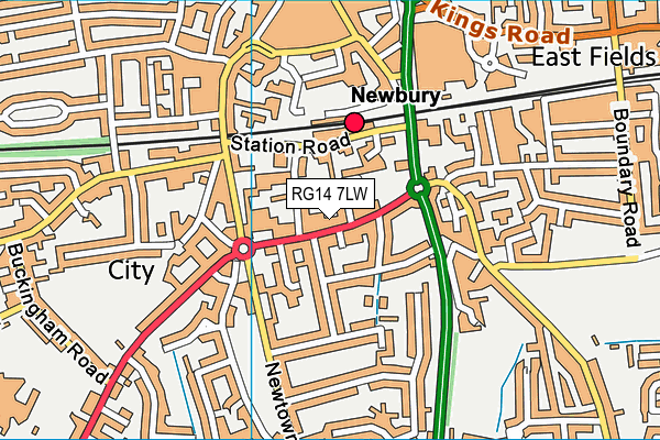 RG14 7LW map - OS VectorMap District (Ordnance Survey) RG14 7LW map - OS VectorMap District (Ordnance Survey)