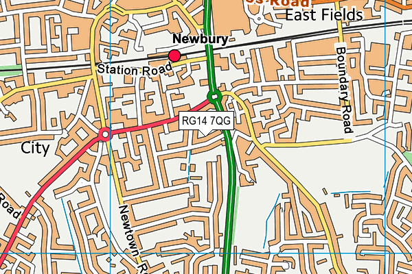RG14 7QG map - OS VectorMap District (Ordnance Survey)