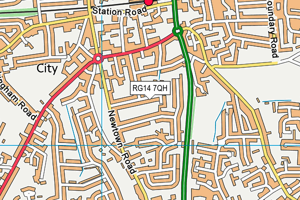 RG14 7QH map - OS VectorMap District (Ordnance Survey) RG14 7QH map - OS VectorMap District (Ordnance Survey)