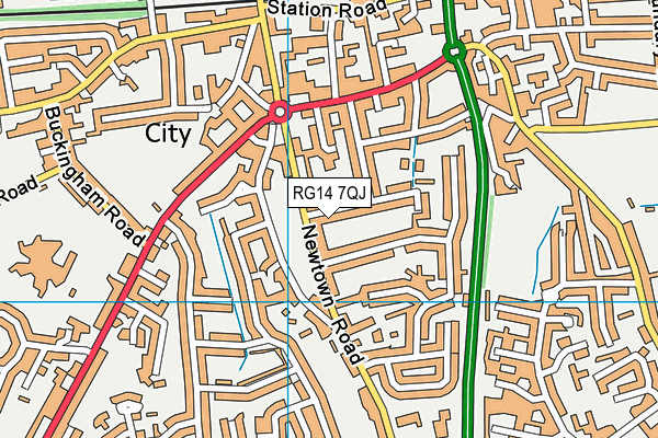 RG14 7QJ map - OS VectorMap District (Ordnance Survey) RG14 7QJ map - OS VectorMap District (Ordnance Survey)