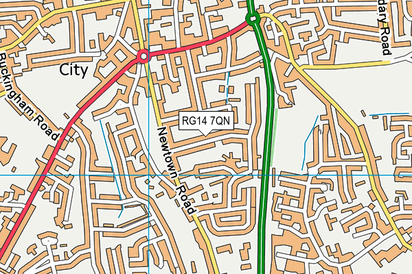 RG14 7QN map - OS VectorMap District (Ordnance Survey) RG14 7QN map - OS VectorMap District (Ordnance Survey)