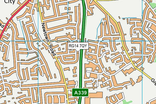 RG14 7QY map - OS VectorMap District (Ordnance Survey) RG14 7QY map - OS VectorMap District (Ordnance Survey)