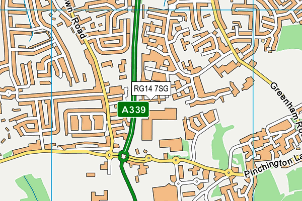 RG14 7SG map - OS VectorMap District (Ordnance Survey) RG14 7SG map - OS VectorMap District (Ordnance Survey)