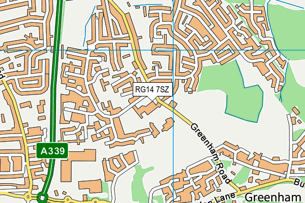 RG14 7SZ map - OS VectorMap District (Ordnance Survey) RG14 7SZ map - OS VectorMap District (Ordnance Survey)
