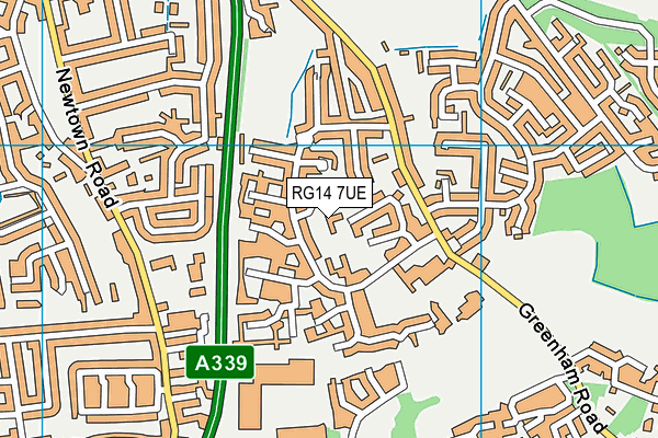 RG14 7UE map - OS VectorMap District (Ordnance Survey) RG14 7UE map - OS VectorMap District (Ordnance Survey)