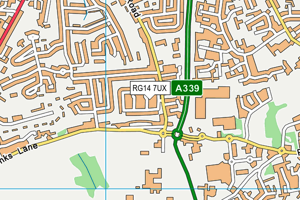 RG14 7UX map - OS VectorMap District (Ordnance Survey) RG14 7UX map - OS VectorMap District (Ordnance Survey)