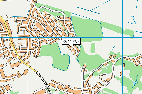RG14 7WF map - OS VectorMap District (Ordnance Survey) RG14 7WF map - OS VectorMap District (Ordnance Survey)