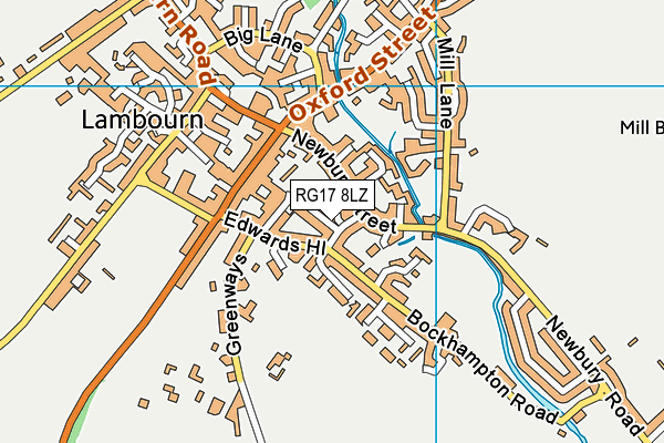 RG17 8LZ map - OS VectorMap District (Ordnance Survey) RG17 8LZ map - OS VectorMap District (Ordnance Survey)