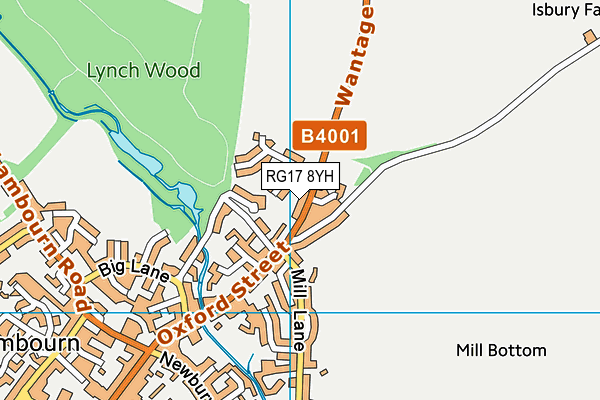 RG17 8YH map - OS VectorMap District (Ordnance Survey) RG17 8YH map - OS VectorMap District (Ordnance Survey)