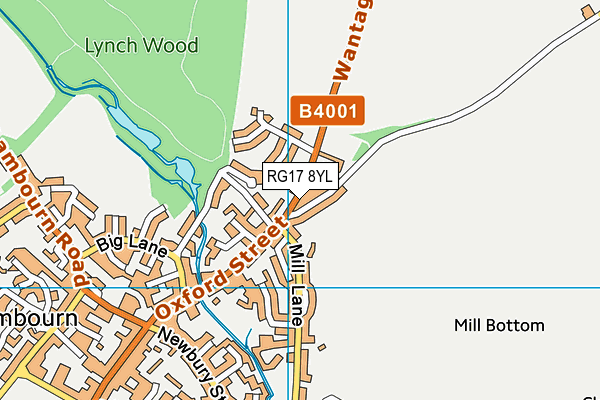RG17 8YL map - OS VectorMap District (Ordnance Survey) RG17 8YL map - OS VectorMap District (Ordnance Survey)