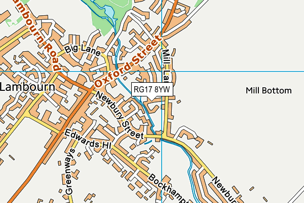 RG17 8YW map - OS VectorMap District (Ordnance Survey) RG17 8YW map - OS VectorMap District (Ordnance Survey)