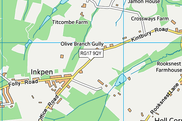 RG17 9QY map - OS VectorMap District (Ordnance Survey)