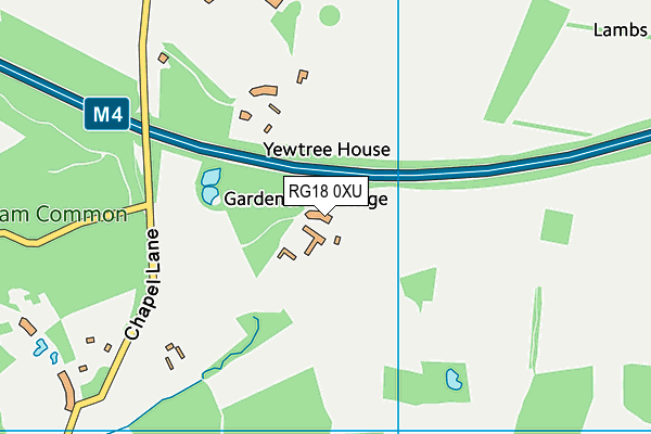 RG18 0XU map - OS VectorMap District (Ordnance Survey)