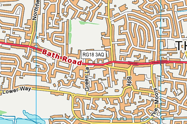 RG18 3AQ map - OS VectorMap District (Ordnance Survey) RG18 3AQ map - OS VectorMap District (Ordnance Survey)