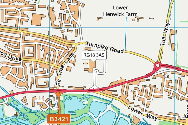 RG18 3AS map - OS VectorMap District (Ordnance Survey) RG18 3AS map - OS VectorMap District (Ordnance Survey)