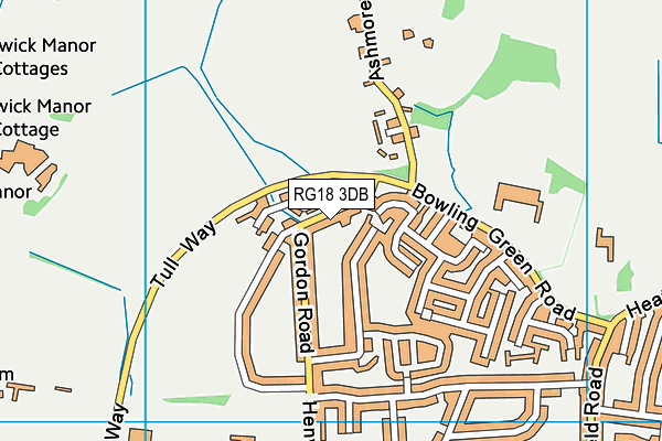 RG18 3DB map - OS VectorMap District (Ordnance Survey) RG18 3DB map - OS VectorMap District (Ordnance Survey)