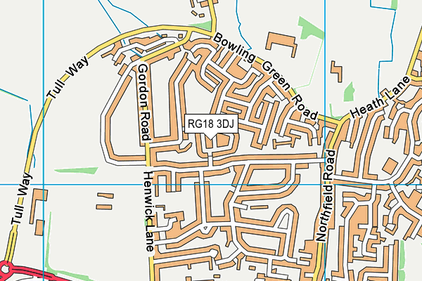 RG18 3DJ map - OS VectorMap District (Ordnance Survey) RG18 3DJ map - OS VectorMap District (Ordnance Survey)