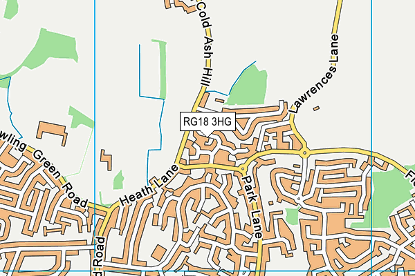 RG18 3HG map - OS VectorMap District (Ordnance Survey) RG18 3HG map - OS VectorMap District (Ordnance Survey)