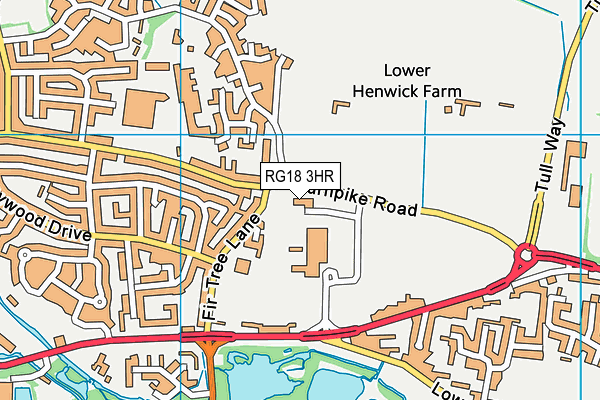 RG18 3HR map - OS VectorMap District (Ordnance Survey) RG18 3HR map - OS VectorMap District (Ordnance Survey)
