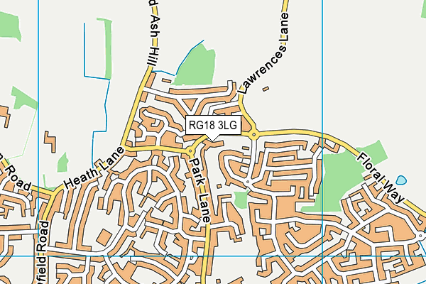RG18 3LG map - OS VectorMap District (Ordnance Survey) RG18 3LG map - OS VectorMap District (Ordnance Survey)