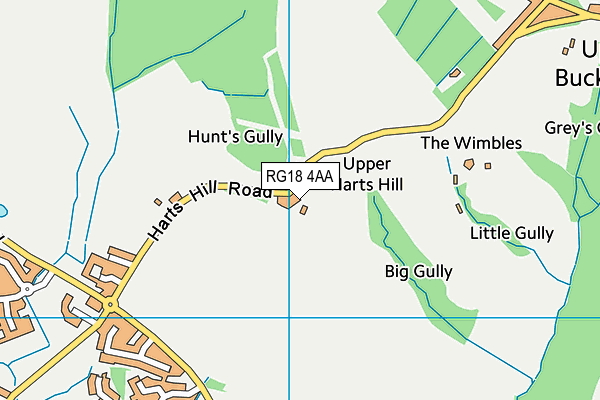 RG18 4AA map - OS VectorMap District (Ordnance Survey) RG18 4AA map - OS VectorMap District (Ordnance Survey)