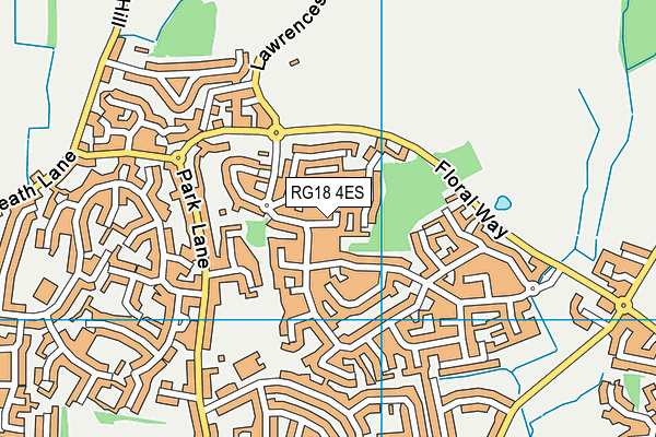 RG18 4ES map - OS VectorMap District (Ordnance Survey) RG18 4ES map - OS VectorMap District (Ordnance Survey)
