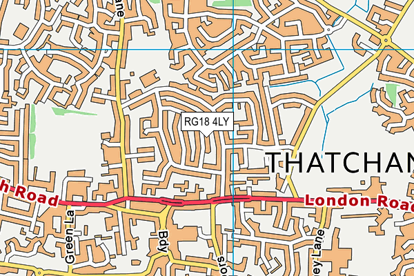 RG18 4LY map - OS VectorMap District (Ordnance Survey) RG18 4LY map - OS VectorMap District (Ordnance Survey)