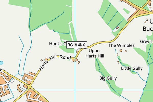 RG18 4NX map - OS VectorMap District (Ordnance Survey) RG18 4NX map - OS VectorMap District (Ordnance Survey)