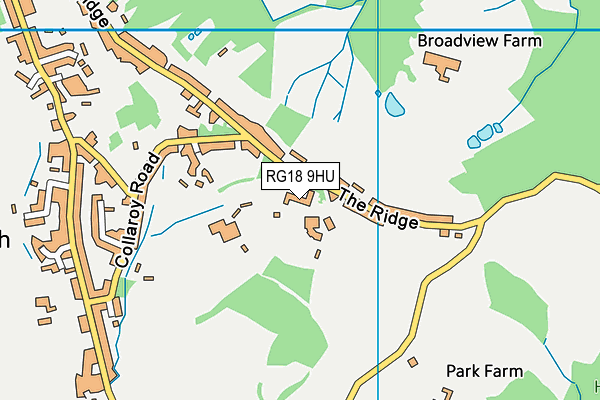 RG18 9HU map - OS VectorMap District (Ordnance Survey) RG18 9HU map - OS VectorMap District (Ordnance Survey)