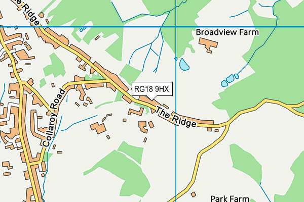 RG18 9HX map - OS VectorMap District (Ordnance Survey) RG18 9HX map - OS VectorMap District (Ordnance Survey)