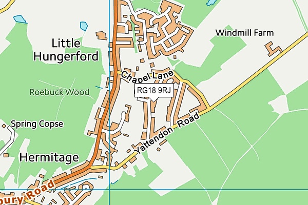 RG18 9RJ map - OS VectorMap District (Ordnance Survey)